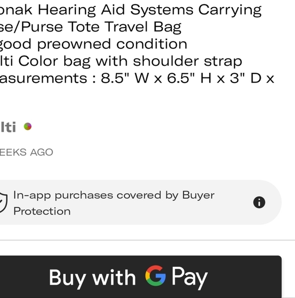 Phonak Hearing Aid Colorblock Crossbody Adjustable Bag 8.5" x 6.5" x 3" - Picture 13 of 13
